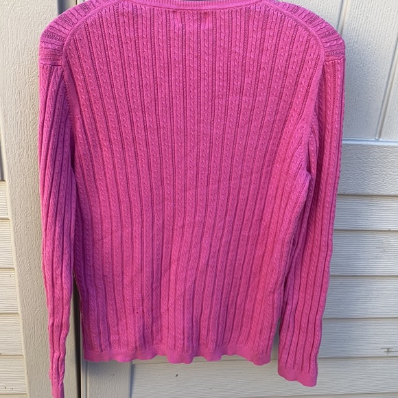 FOXCROFT Pink Button Down Supima Cardigan Sweater - Picture 14 of 16